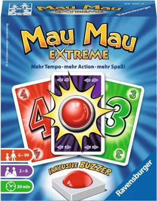 Produktbild von Ravensburger Die flotten Kleinen Ablegespiel Mau Mau Extreme 26701