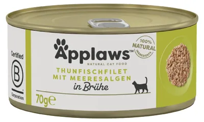 Productafbeelding van Applaws Natuurlijk natvoer voor katten, tonijn met algen in bouillon - 24 x 7