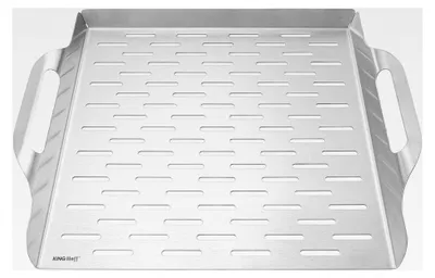 Produktbild von Grillschale aus Edelstahl, tief, 37x31x4,6 cm