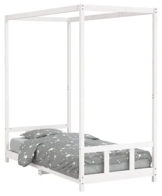 Obrázok produktu pre vidaXL Detská postieľka biela 90x190 cm Masívne borovicové drevo