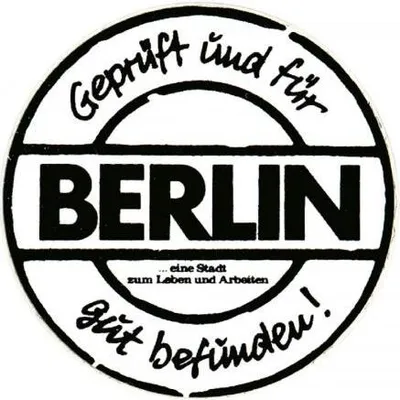 Produktbild von PVC Aufkleber - Berlin - und für .... - 301534 - Gr. ca. 5 cm
