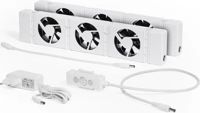 Produktbild von SpeedComfort Duo Set, Weiß, Ventilator, Ventilator, 75 - 120 cm, 1,8 m, 30 m³/h