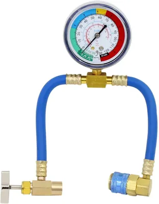 Produktbild von Schlauch für Autoklimaanlagen – Kältemittelmessgerät – R134A-Anschluss – Sicherheitsventil – Langlebiges Schlauchmaterial – Einfache Installation