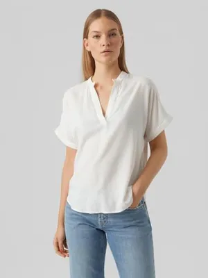 Produktbild von Vero Moda VMBEAUTY Top,10279697,L, Top (Kleidung), Erwachsener, Weiblich, Weiß, L, Kurzärmel