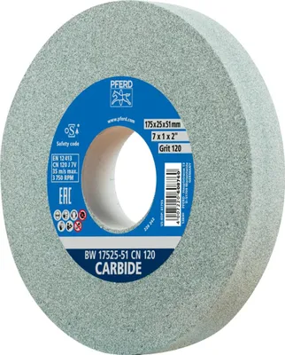 Produktbild von PFERD TOOLS Schleifbockscheibe Ø 175x25mm Bohrung-Ø 51mm SiC120 für harte Materialien z.B. Hartmetall