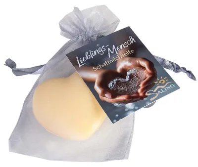 Produktbild von Schafmilchseife Herz - Lieblingsmensch 65g | SALING