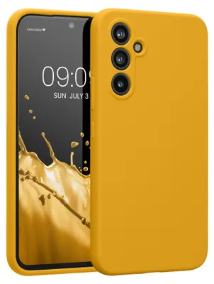 Produktbild von kwmobile Hülle kompatibel mit Samsung Galaxy A54 5G - Hülle Silikon gummiert - Handyhülle - Handy Case in Honiggelb