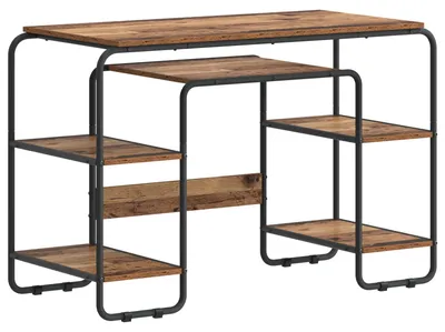 Immagine prodotto di Scrivania con spazio contenitivo in legno massello, dimensioni 113,5 x 52 x 75,5 cm