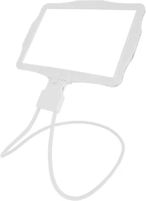 Productafbeelding van Vergrootglas met licht - Loep met standaard - Lezen en precisiewerk - Extra groot formaat - 18x24 cm lens - Wit