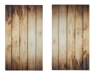 Produktbild von Michelino 2-tlg. Kochfeld-Abdeckplatte 52x30cm Holz-Optik 47114