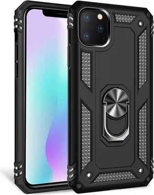 Immagine prodotto di NALIA Anello custodia del telefono cellulare per iPhone 11 Pro, custodia protettiva copertura borsa custodia paraurti nero