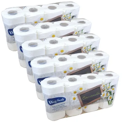 Produktbild von 40 Rollen Big Soft Kamilleduft Toilettenpapier 3-lagig á 150 Blatt