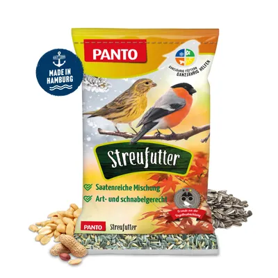 Produktbild von PANTO Streufutter 15 x 1kg - Vogelfutter aus Nüssen, Getreide und Saaten