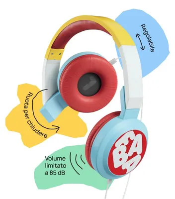 Produktbild von Kinderkopfhörer mit Kabel, sichere Lautstärkebegrenzung, 3-10 Jahre, rosa, für Schule und Reisen