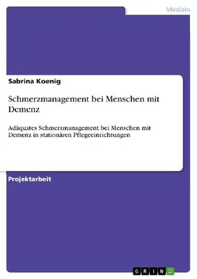 Produktbild von Schmerzmanagement bei Menschen mit Demenz