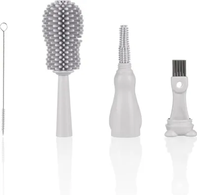 Immagine prodotto di ZOPA Spazzola per biberon in silicone 3in1, grigio chiaro