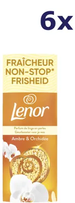 Produktbild von 6x Lenor Geurbooster Amber & Orchidee - Geurparels 155g/12sc