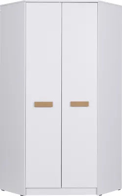 Produktbild von Marmex Möbel Grant G8 Weiß -Eckkleiderschrank mit Soft-Close-System 91x195x91cm