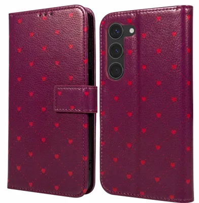 Imagen del producto de Funda Tipo Libro con Diseño para Samsung Galaxy S23 - Crush Check Coral Dust