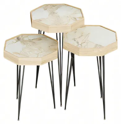 Obrázok produktu pre Beistelltisch Holz Beige Elegant Modern