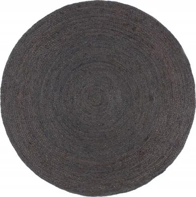 Produktbild von Teppich Handgefertigt Jute Rund 210 cm Dunkelgrau