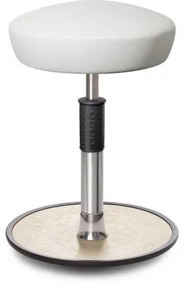 Produktbild von Sitz- Stehhocker Free Regular Hutsitz skai Kunstleder Weiß chrom /cremeweiß.