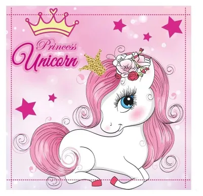Produktbild von Einhorn Princess Handtuch, Gesichtstuch, Handtuch 30x30cm