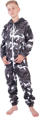 Produktbild von O'Poppy Kinder Jumpsuit einteilig Jungen Mädchen Overall Onesie camo urban