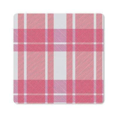 Produktbild von MuchoWow® Mauspad Mousepad Kariert - Rosa - Muster 20x20 cm - Mousepads - Maus Mat - Pad - Mausunterlage - Desk Mat - Bureauartikeln