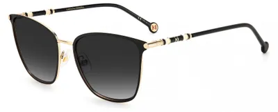 Image de Lunettes de soleil pour femme Carolina Herrera CH 0030/S Or et noir 2 56/18/145