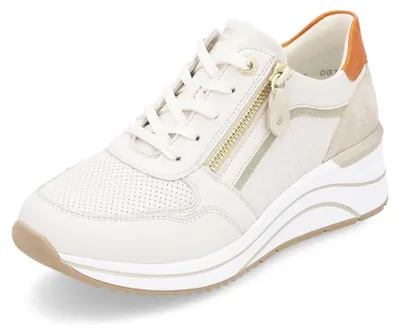 Zdjęcie produktu dla Remonte Sneaker - Biały / Pomarańczowy Skóra syntetyczna : 41 : Normalny Rozmiar: 41 Szerokość: Normalna