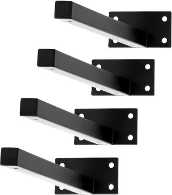 Imagen del producto de Soportes de pared de acero, 30 cm, juego de 4 unidades, capacidad de carga de hasta 30 kg, para estanterías de pared