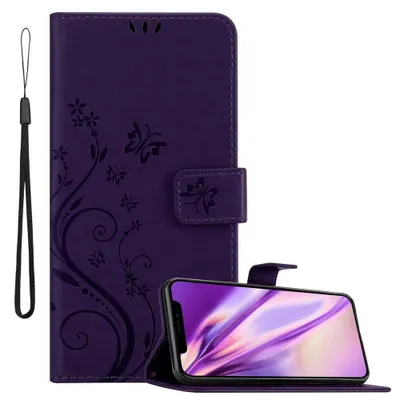Immagine prodotto di Cadorabo Custodia per Apple iPhone 11 PRO Custodia protettiva in viola Custodia protettiva per telefono cellulare Custodia Fiori Custodia
