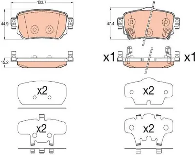 Image de Jeu De Plaquettes Ha Pour Nissan Qashqai Ii