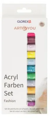 Immagine prodotto di Set di colori acrilici Fashion, 12 pezzi da 12 ml ciascuno