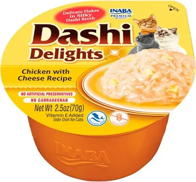 Productafbeelding van CHURU Cat Dashi Delights, recept met kip en kaas, 6 x 70 gram