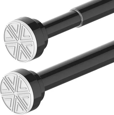 Obrázok produktu pre Tyč na sprchový záves 90-160 cm čierna - Nastaviteľné upevnenie