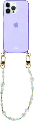 Produktbild von Beachy Vibes Cord Hülle Purple - Short Cord  - Kompatibel mit iPhone 15 Pro Max