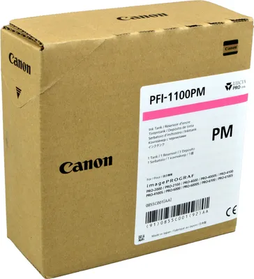 Produktbild von Canon PFI-1100PM, Foto magenta, Tinte auf Farbstoffbasis, 160 ml