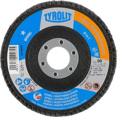 Image de 10 disques à chanfreiner 27 Cla ø115x22,23 Za60q-b Tyrolit