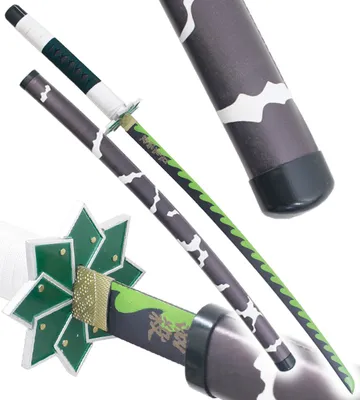 Produktbild von Anime Cosplay Katana Sanemi Shinazugawa Schwert aus Stahl Kimetsu No Yaiba Saber