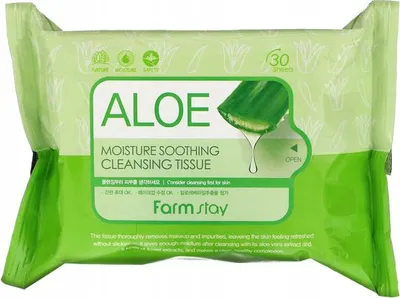 Produktbild von FARMSTAY Aloe Make-up-Entfernungstücher, 30 Stück