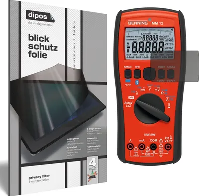 Produktbild von Blickschutzfolie für Benning MM 12 Messgerät matt Schutzfolie Folie Display Schutz dipos