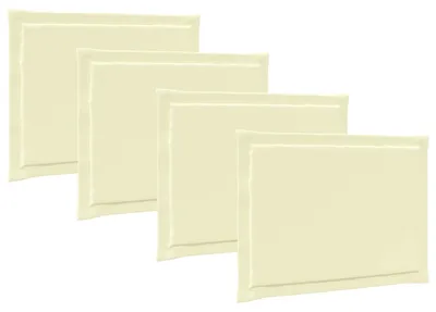 Imagen del producto de vidaXL Cojines para asiento, 4 unidades, poliéster, color crema, 47 x 36 x 2 cm