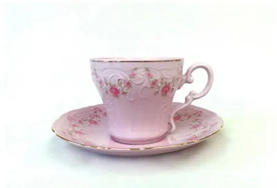 Produktbild von Růžový porcelán, šálek s podšálkem, Ela, 150 ml