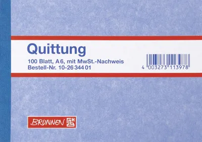Immagine prodotto di 10XBRUNNEN 102634401 Quittungen 100 Blatt