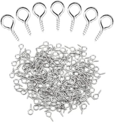 Produktbild von Schraubösen Metall, selbstschneidend, 13,2 x 6,6 mm, 300 Stück, für Schmuckherstellung