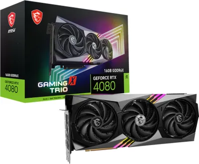 Produktbild von MSI GAMING GeForce RTX 4080 16GB X TRIO NVIDIA GDDR6X
