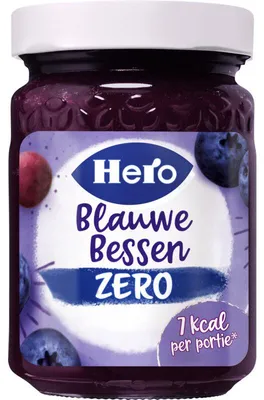 Produktbild von Hero Jam Zero Blaubeeren 300g – Zuckerfreie, kalorienarme Heidelbeer-Marmelade