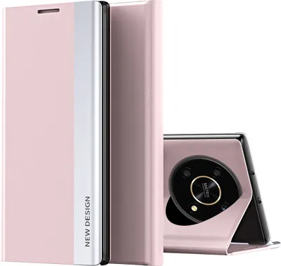 Produktbild von Honor X9 Hülle, Leder PolyurethanMagnetisch Klapp Stand Schutzhülle für Honor X9 Pink